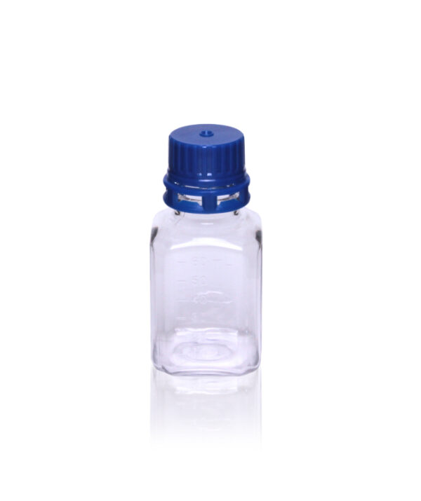 60 mL PETG Square Media Bottle (Tamper-Evident)