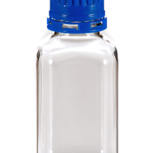 250 mL PETG Square Media Bottle (Tamper-Evident)