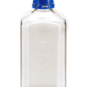 1000 mL PETG Square Media Bottle (Tamper-Evident)
