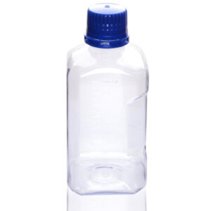 2000 mL PETG Square Media Bottle (Tamper-Evident)
